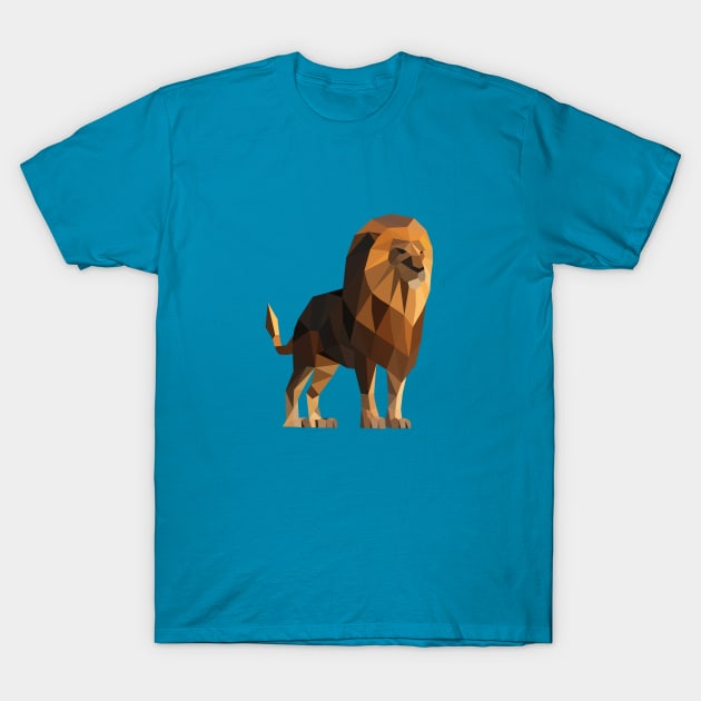 Low Poly Lion T-Shirt by shaldesign